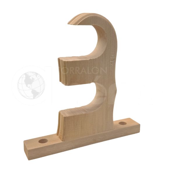 Soporte abierto doble para barrales de 33mm de espesor